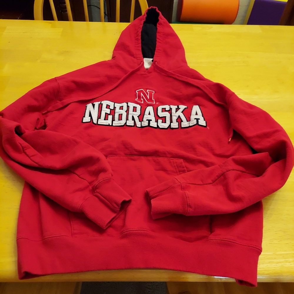 Nebraska College Football Hoodie with front pocket Size L